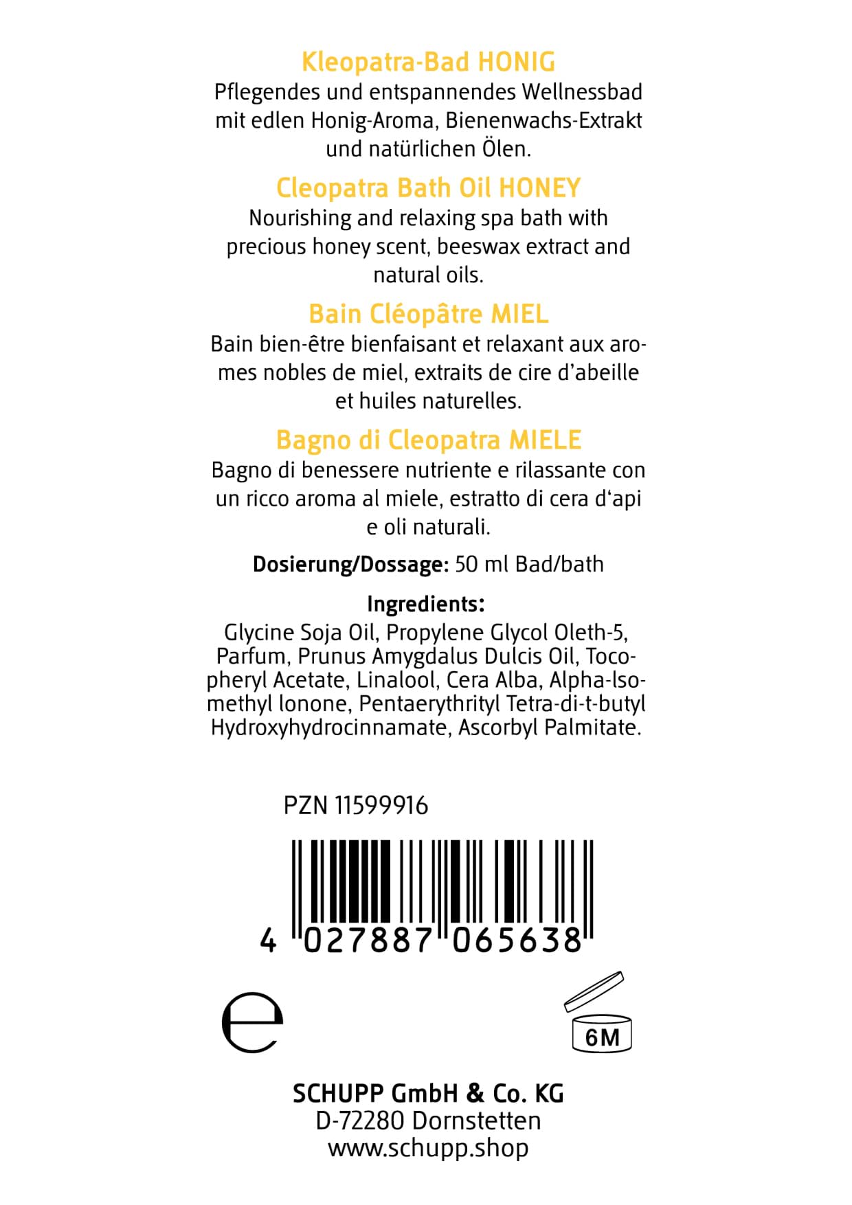 Kleopatrabad Honig 2,5l